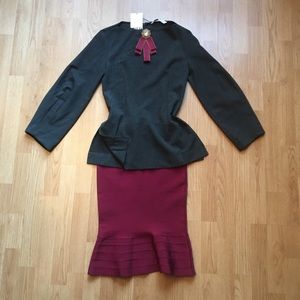 NWT Zara Long Sleeve peplum blouse